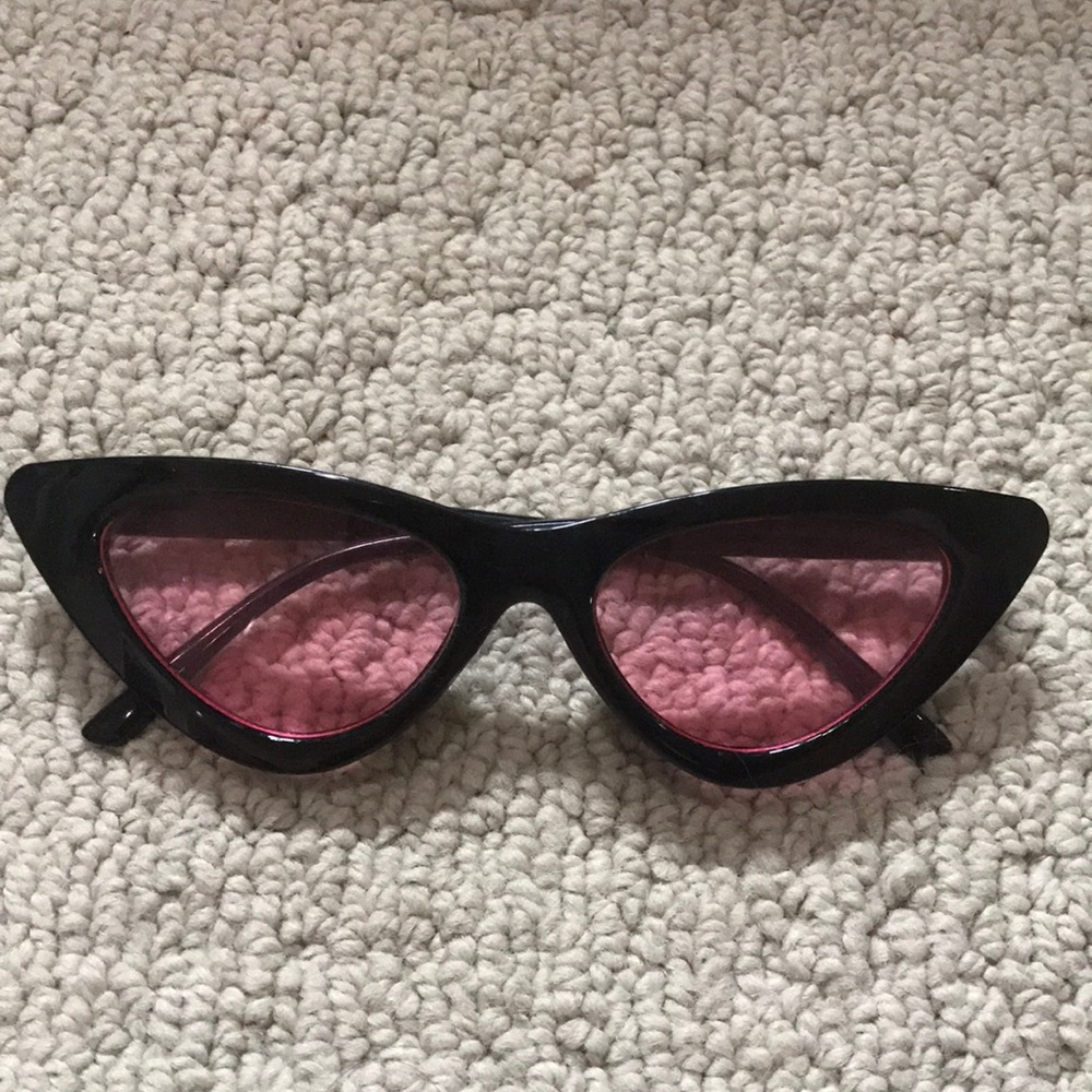 pink cat eye glasses